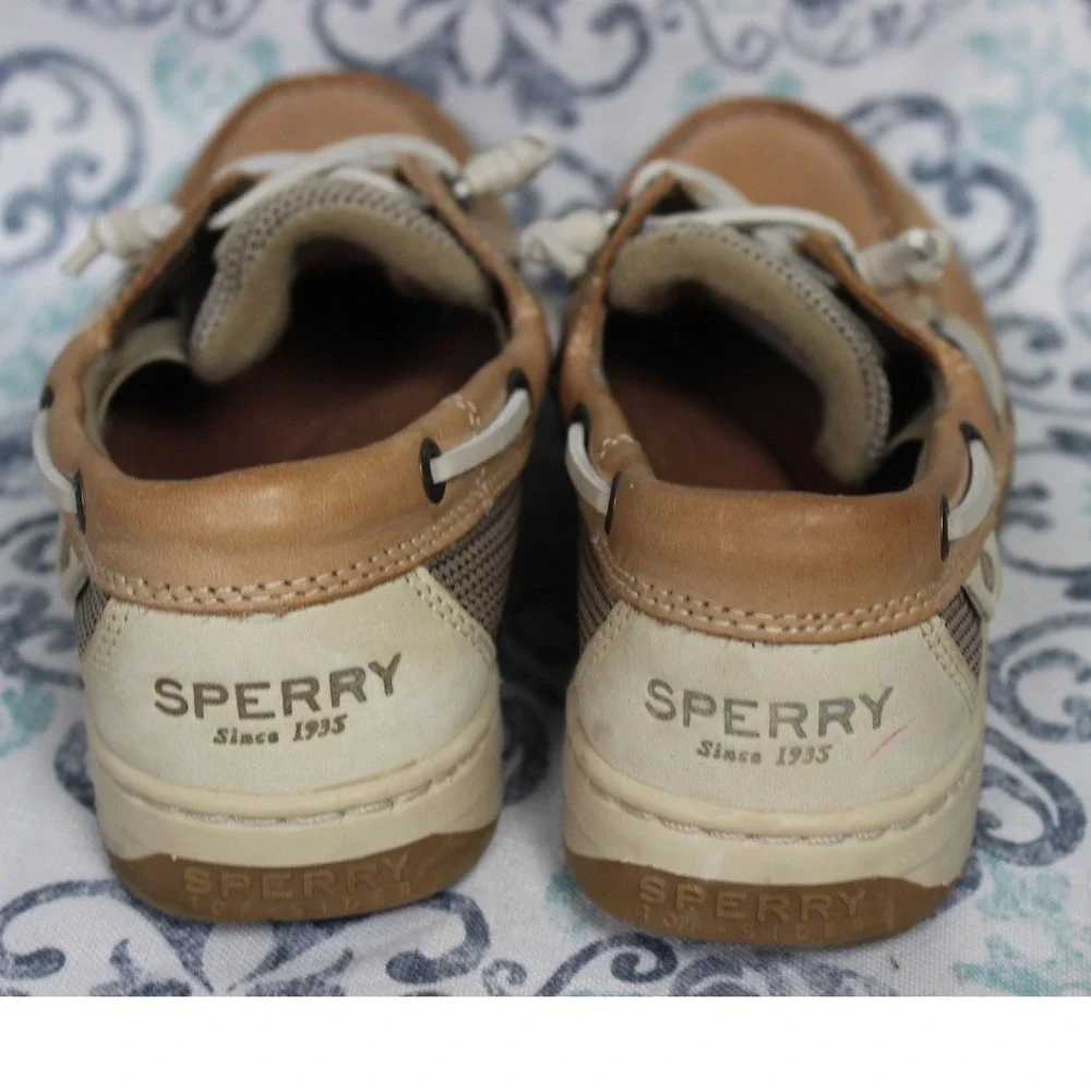 Sperry Top Sider Women STS97405‎ Tan Leather Boat Shoes Size 6M